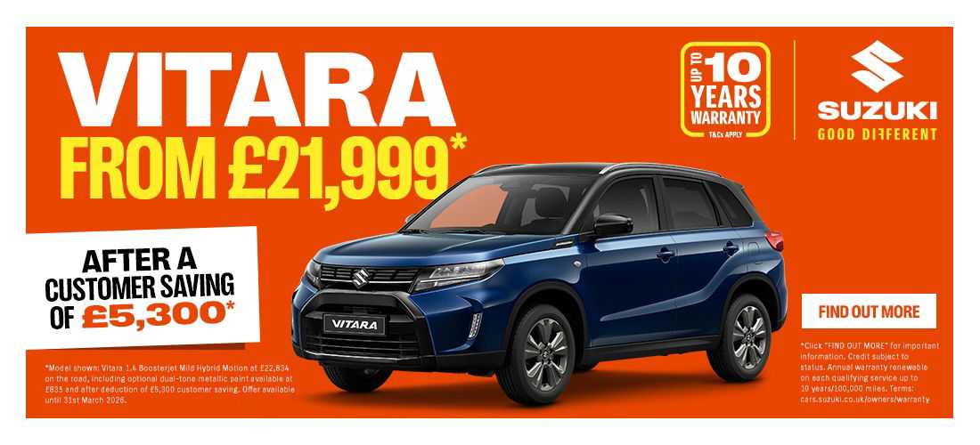 Suzuki Vitara 0% APR Offers in the north west