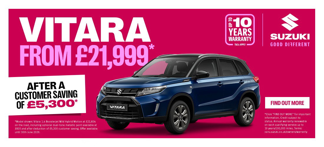Suzuki Vitara 0% APR Offers in the north west