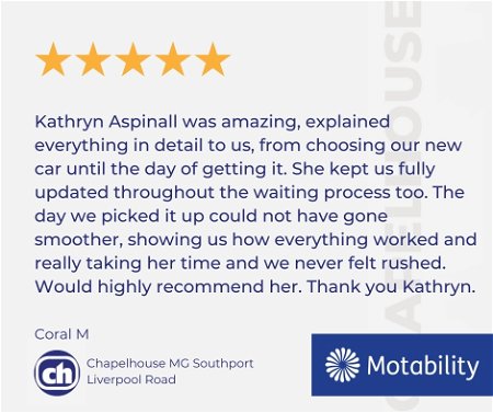 Review of Motability at Chapelhouse