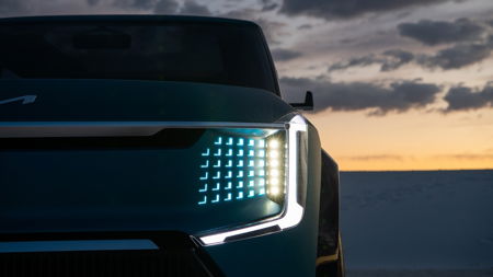 Kia EV9 concept car star LED headlights