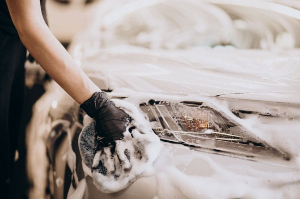 Cleaning car for part exchange