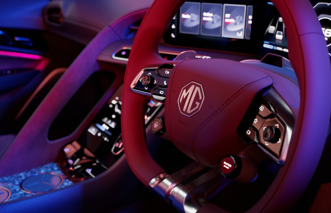 MG Cyberster steering wheel
