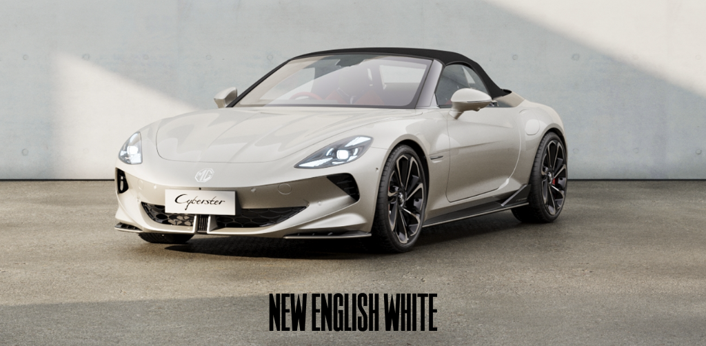 MG Cyberster in New English White