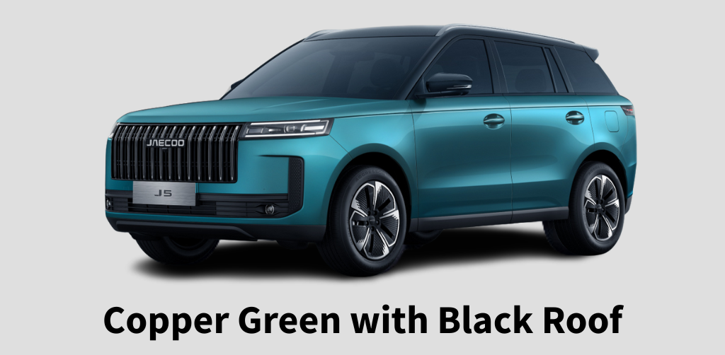 JAECOO 5 Copper Green with Black Roof