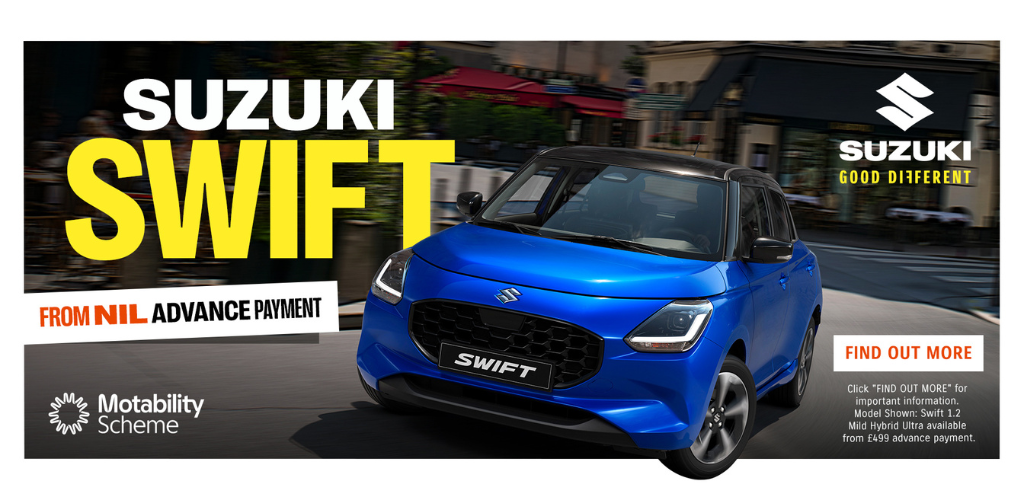 Suzuki Swift on Motability with Chapelhouse