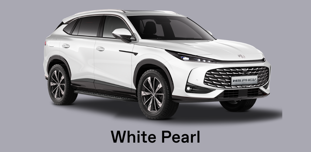 MG HS PHEV in White Pearl