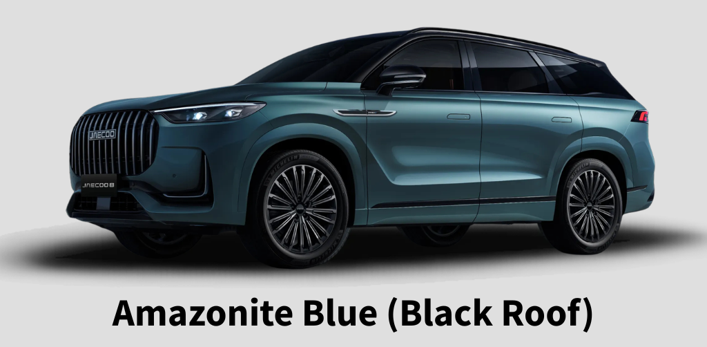 JAECOO 8 SHS in Amazonite Blue Black Roof