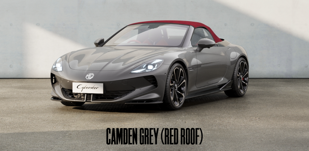 MG Cyberster in Camden Grey Red Roof