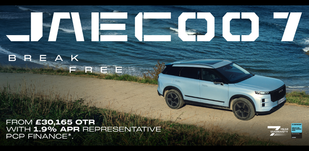 JAECOO 7 Order Now at Chapelhouse