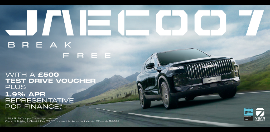 JAECOO 7 Order Now at Chapelhouse