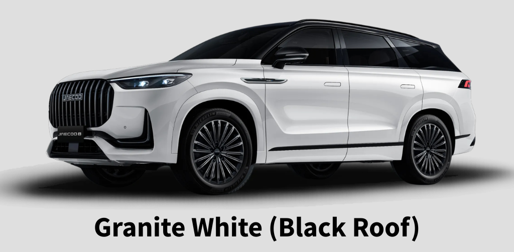 JAECOO 8 in Granite White with Black Roof