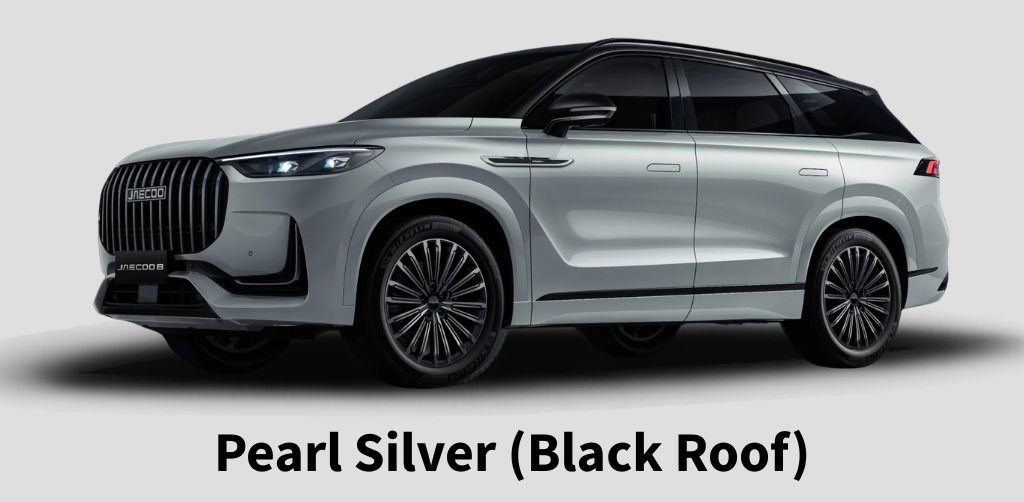 JAECOO 8 in Pearl Silver with Black Roof